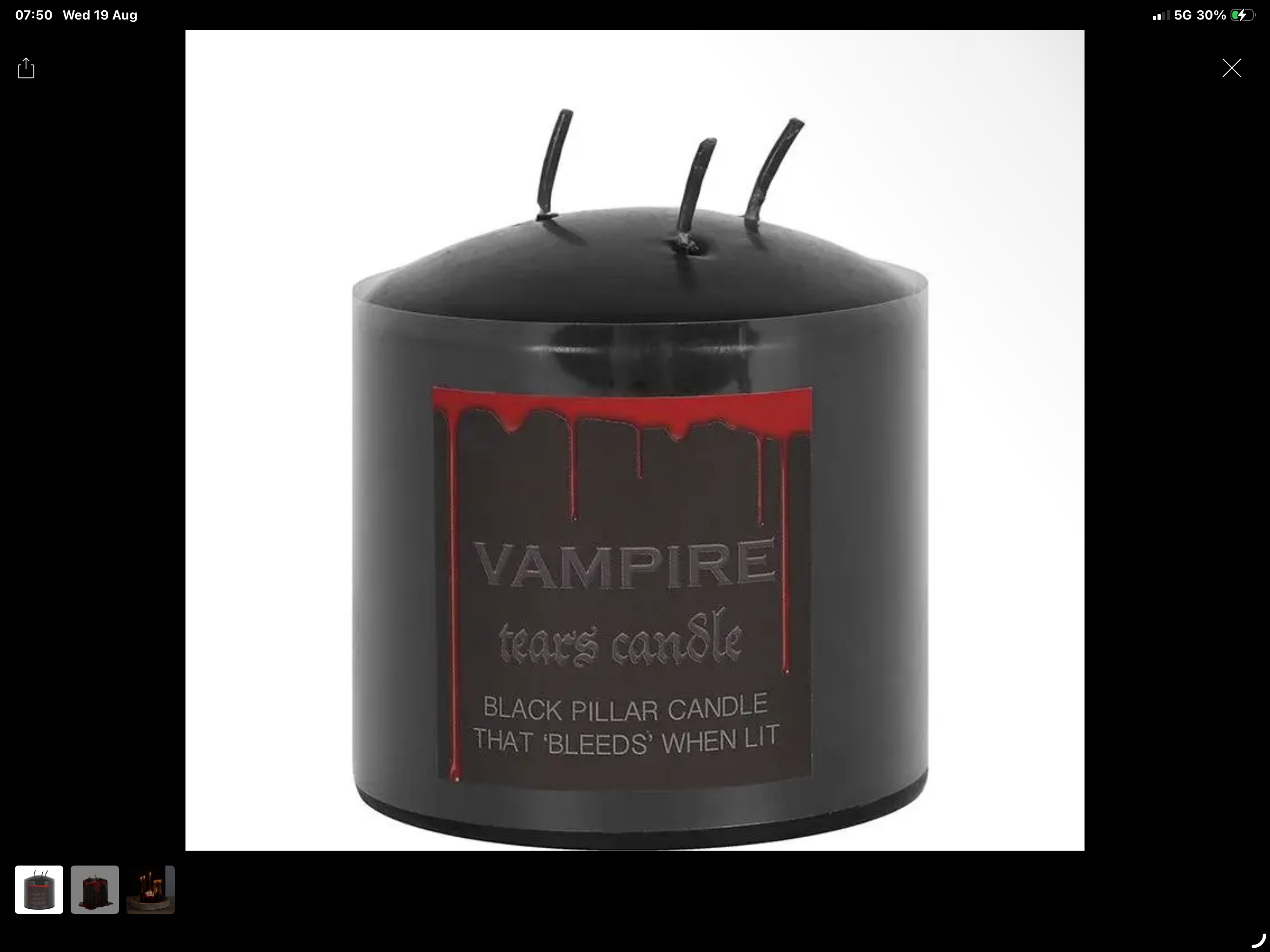 Vampire Tears Candle (Squat)